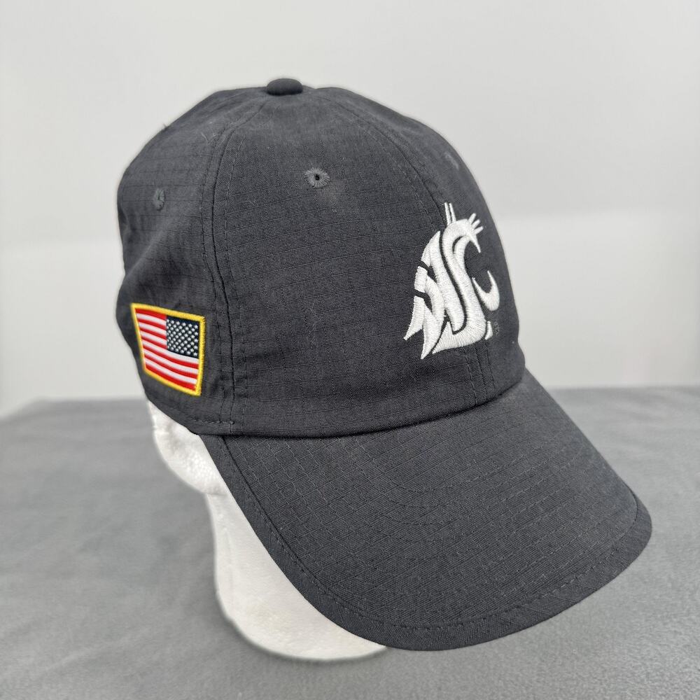 Nike Heritage86 WSU Cougars Tactical Hat Dri Fit USA Flag Black OSFM - Picture 1 of 9